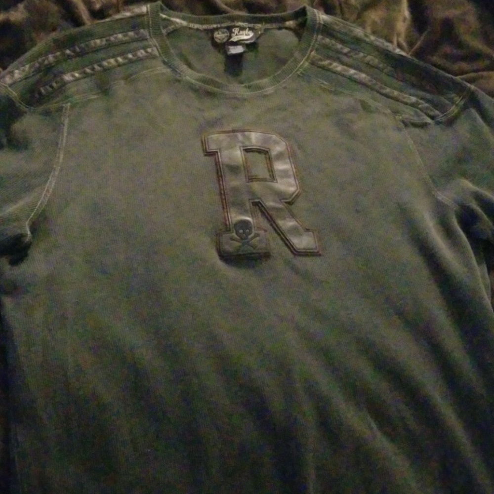 Ralph Lauren Rugby football shirt with leather.
